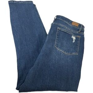 Judy Blue Redlands High Waist Distressed Boyfriend‎ Jeans 11/30 Blue JB88220